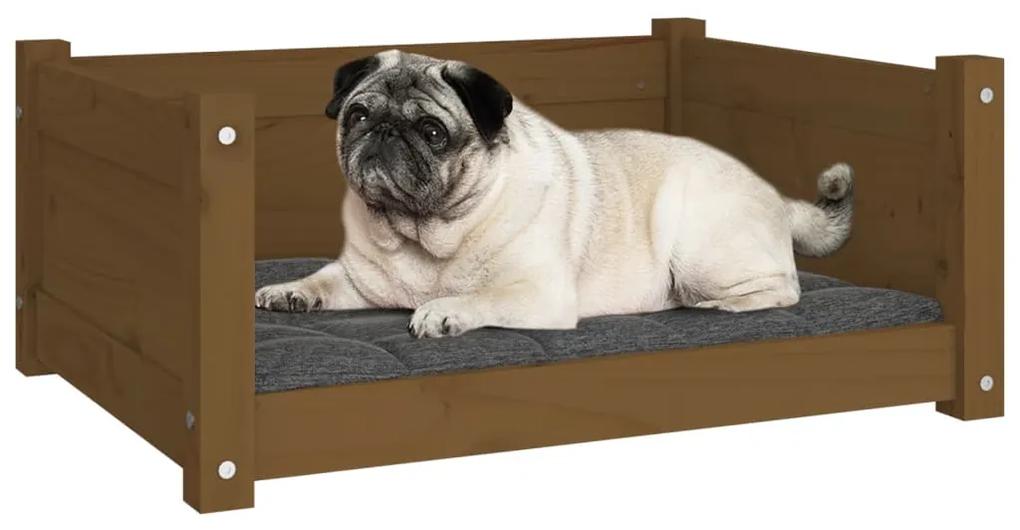 vidaXL Κρεβάτι Σκύλου Μελί 65,5x50,5x28 εκ. από Μασίφ Ξύλο Πεύκου