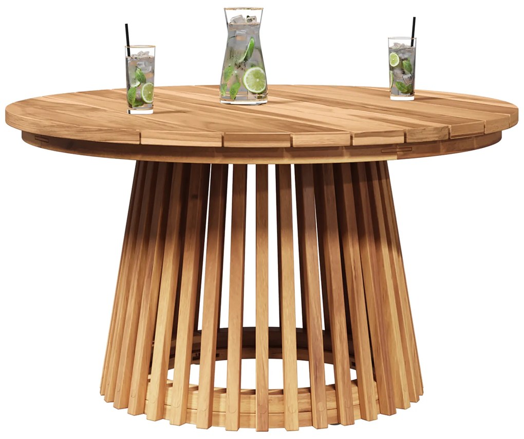 vidaXL Τραπέζι Καφέ Κήπου Ø70x40 εκ Μασίφ Ξύλο Teak