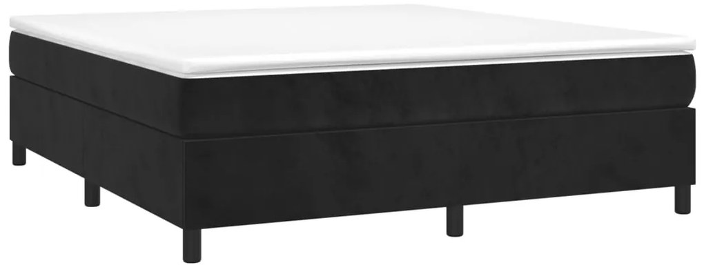 vidaXL Σκελετός Κρεβατιού Χωρίς Στρώμα Μαύρο 160x200 εκ. Βελούδινο