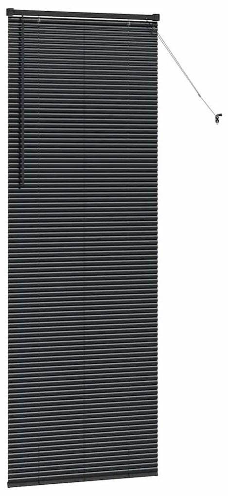 vidaXL Ρολό Παραθύρου με κουρτίνες Άλλο Μαύρο 80 x 220 εκ. Αλουμίνιο
