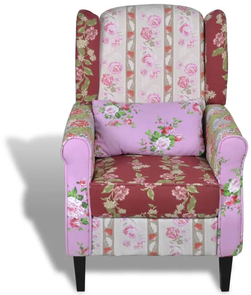 vidaXL Μπερζέρα με Σχέδιο Patchwork Υφασμάτινη