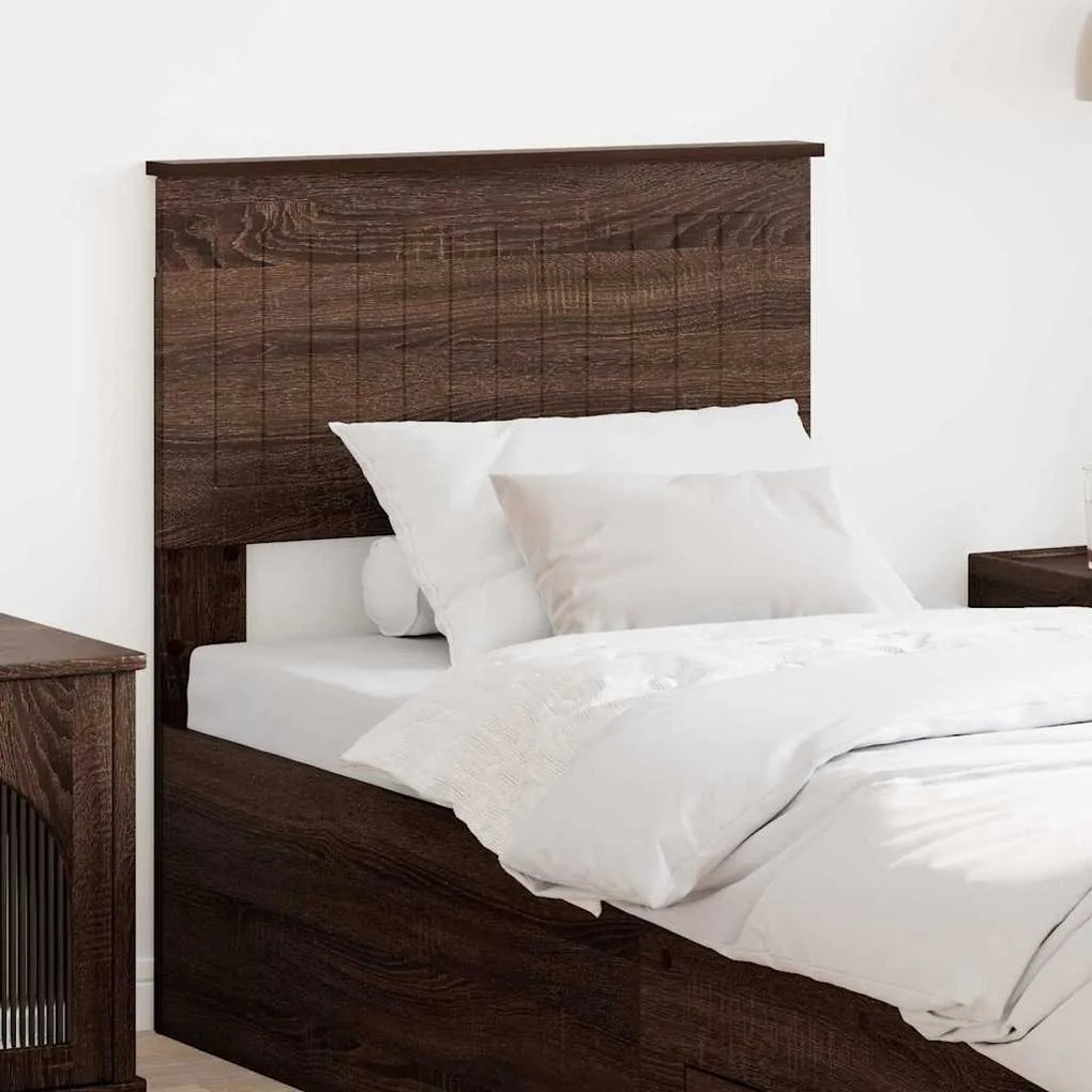 vidaXL Κεφαλάρι με κεφαλάρι Καφέ δρυς 75 cm Επεξεργασμένο ξύλο