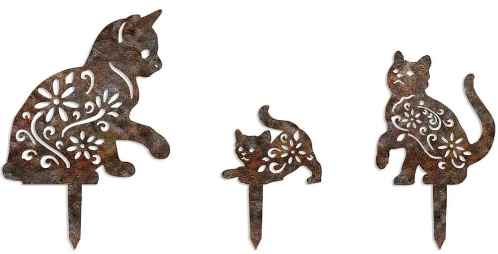 Διακοσμητικό Δαπέδου Κήπου Fam (Σετ 3Τμχ) 565TNL1411 18x22/30x26/40x36cm Rust Aberto Design Μέταλλο