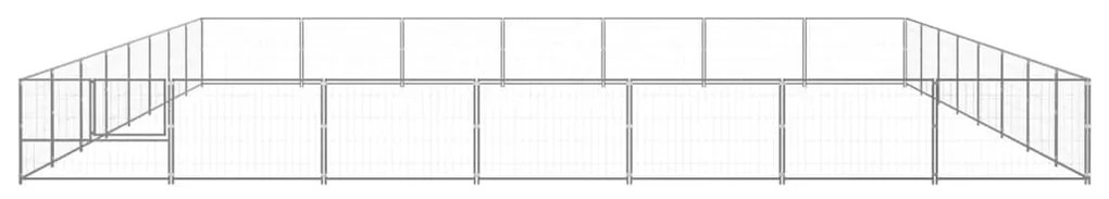 vidaXL Σπιτάκι Σκύλου Ασημί 56 μ² Ατσάλινο