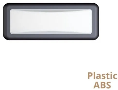 Απλίκα φωτιστικό LED Minos πλαστικό ανθρακί Viokef-4189700-Ανθρακί 4189700