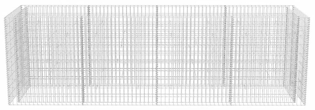 vidaXL Συρματοκιβώτιο - Γλάστρα Υπερυψωμένη 360x90x100 εκ. Ατσάλινη