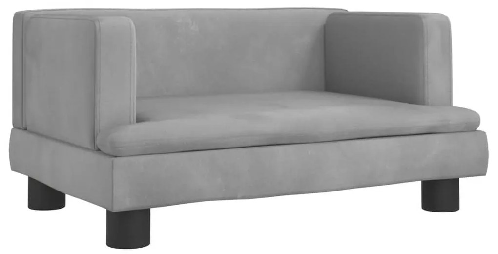 vidaXL Καναπές Παιδικός Ανοιχτό Γκρι 60 x 40 x 30 εκ. από Βελούδο