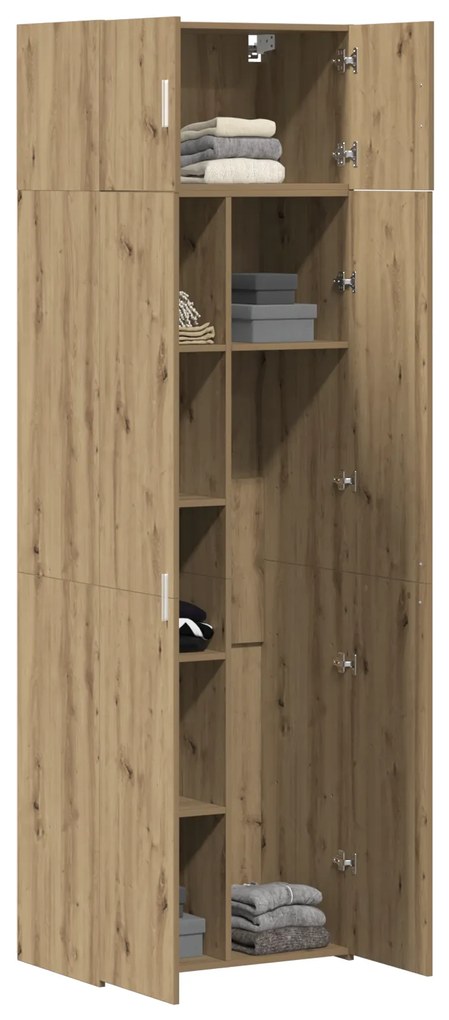 vidaXL Ντουλάπα Αποθήκευσης Ξύλο Δρυός 70x42.5x225 εκ. Επεξεργασμένο Ξύλο