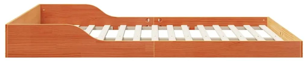 vidaXL Σκελετός Κρεβατιού Κερωτό καφέ 140 x 200 cm