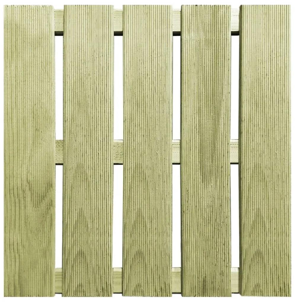 Πλακάκια Deck 24 τεμ. Πράσινα 50 x 50 εκ. Ξύλινα - Πράσινο