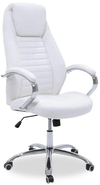 Καρέκλα γραφείου διευθυντή Sonar pakoworld pu λευκό - Τεχνόδερμα - 033-000008