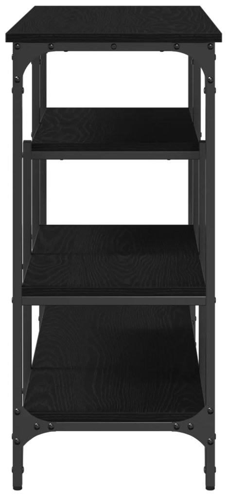 vidaXL Κονσόλα Μαύρη Δρυς 100x35x75 εκ Επεξεργασμένο Ξύλο και Ατσάλι