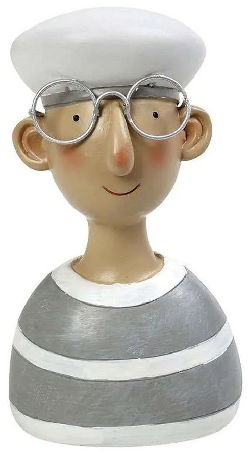 Διακοσμητικό Αγαλματίδιο Ναύτης MT2746K2 9x7x16,5cm Grey Espiel Polyresin