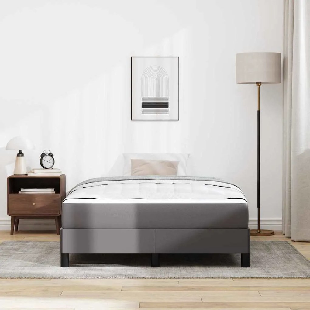 vidaXL Κρεβάτι Άλλο Γκρι 120 x 200 cm Τεχνητό δέρμα