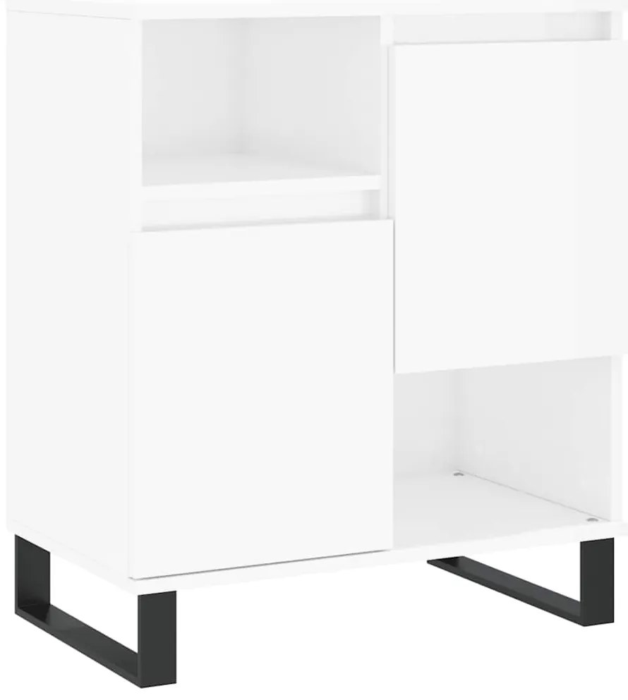 vidaXL Ντουλάπι Γυαλιστερό Λευκό 60x35x70 εκ. από Επεξεργασμένο Ξύλο