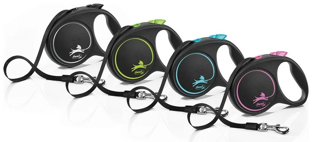 Λουρί Σκύλου Flexi BLACK DESIGN 5 m Μέγεθος M Πράσινο