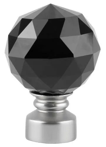 Κουρτινόβεργα διπλή twist Cristal Noir 25/19 – χρώμιο ματ - 360 cm