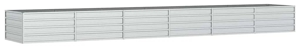 vidaXL Ζαρντινιέρα Υπερυψωμένη Ασημί 480x80x45 εκ. Γαλβανισμ. Χάλυβας
