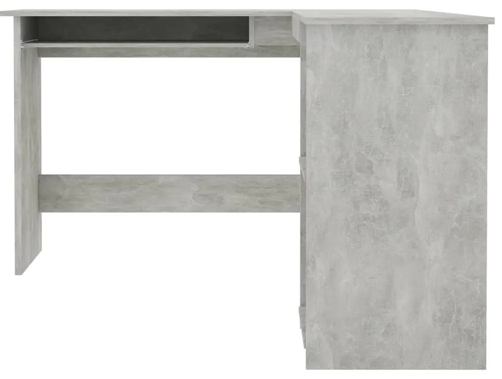 vidaXL Γραφείο Γωνιακό Γκρι Σκυροδέματος 120x140x75 εκ. Επεξ. Ξύλο