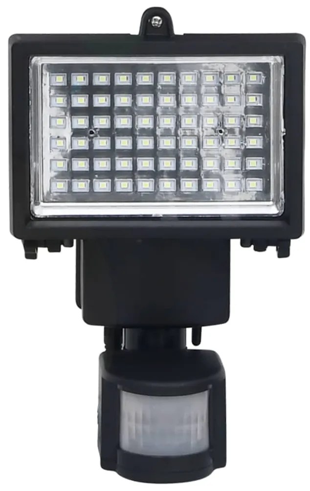 vidaXL Προβολέας Κήπου Ηλιακός LED με Ανιχνευτή Κίνησης Μαύρος