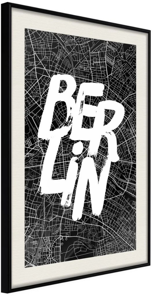 Αφίσα - Negative Berlin [Poster] - 40x60 - Μαύρο - Με πασπαρτού