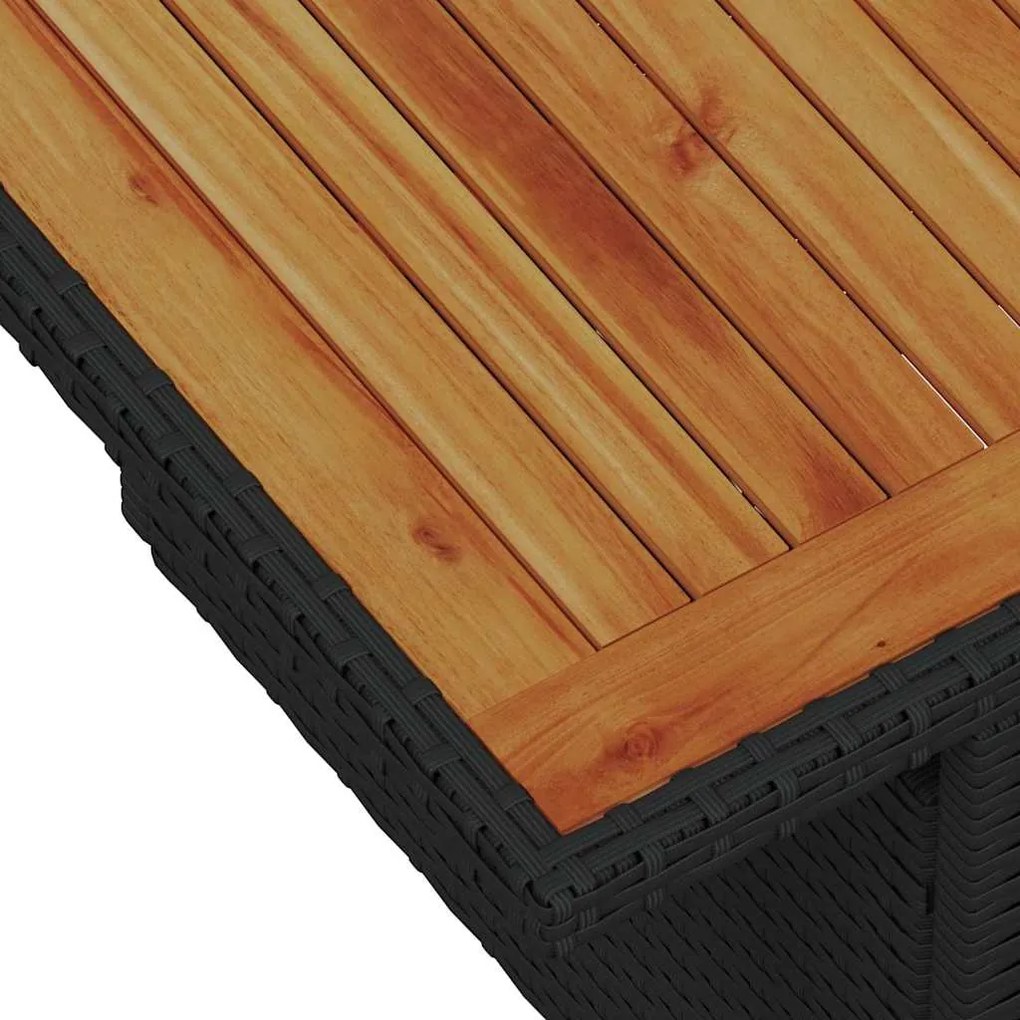 vidaXL Σετ Καναπέ Κήπου με μαξιλάρι 7 pcs Μαύρο