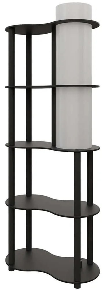 Φωτιστικό Δαπέδου Με Ραφάκια 666PTR1105 48x24x140cm 1xE27 40W Black Opviq