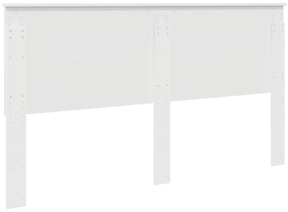 vidaXL Κεφαλάρι με κεφαλάρι Λευκό 180 cm Επεξεργασμένο ξύλο