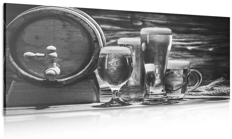 Εικόνα φεστιβάλ μπύρας σε ασπρόμαυρο - 100x50