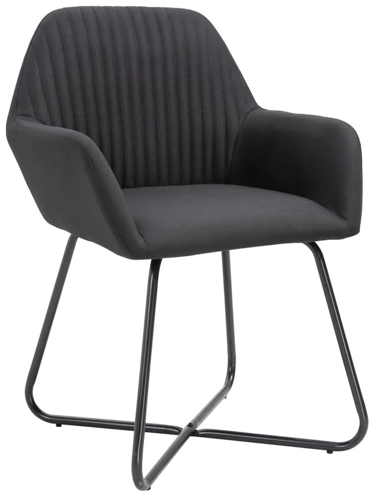 vidaXL Καρέκλες Τραπεζαρίας 2 τεμ. Μαύρες Υφασμάτινες