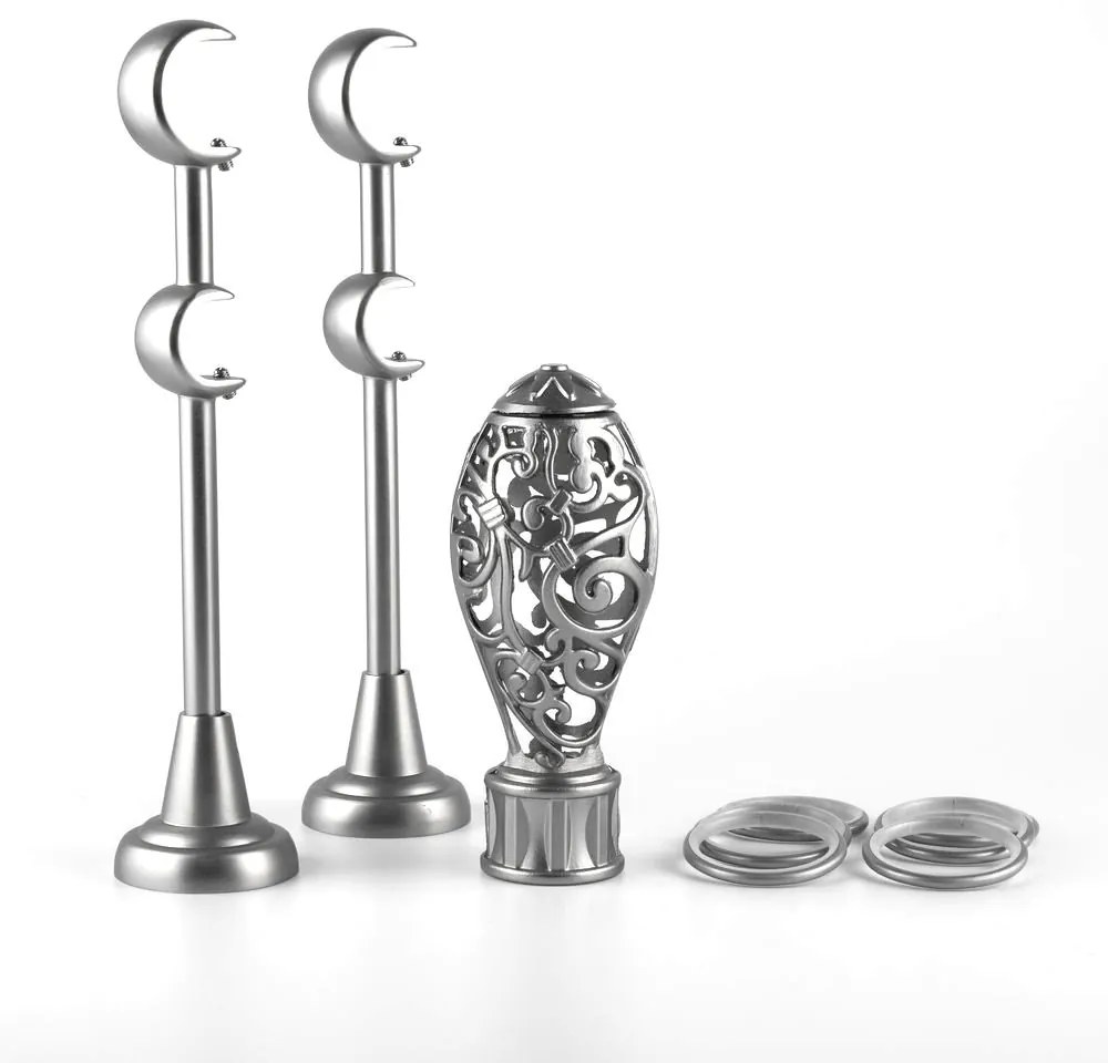 Κουρτινόβεργα διπλή twist Toledo 25/19 – χρώμιο ματ - 180 cm