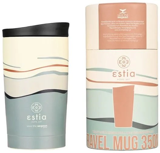 Estia Θερμός - Ποτήρι Για Καφέ Travel Mug Save The Aegean 350ml EcoZen Horizon 01-25618