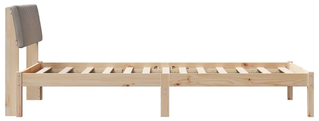 vidaXL Σκελετός Κρεβατιού με κεφαλάρι Καφέ και ταμπά 100 x 200 cm