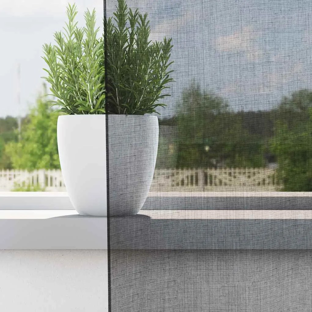 vidaXL Κουρτίνες Voile με ροδέλες 2 τεμάχια Μαύρο 140x140 εκ.
