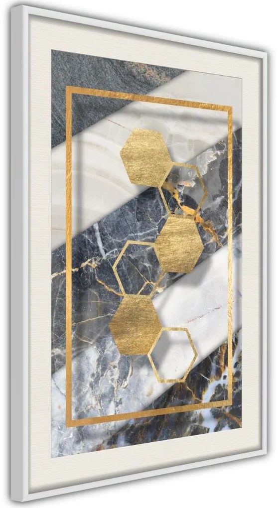 Αφίσα - Marble Composition III - 40x60 - Χρυσό - Χωρίς πασπαρτού