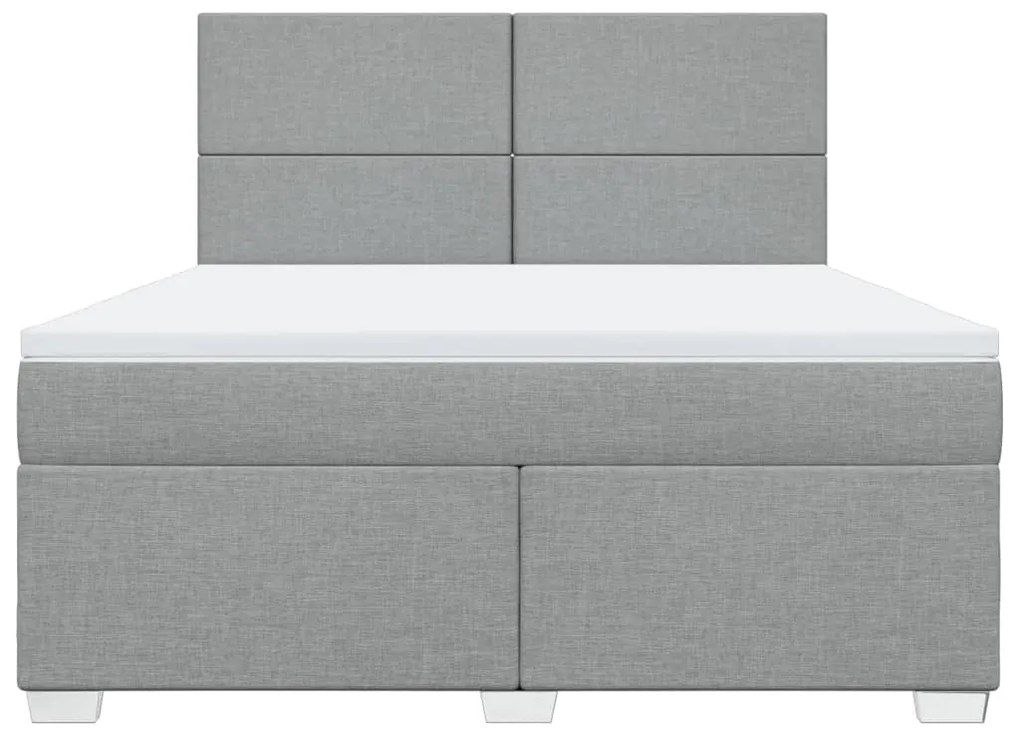 ΚΡΕΒΑΤΙ BOXSPRING ΜΕ ΣΤΡΩΜΑ ΑΝΟΙΧΤΟ ΓΚΡΙ 180X200 ΕΚ. ΥΦΑΣΜΑΤΙΝΟ 3290560