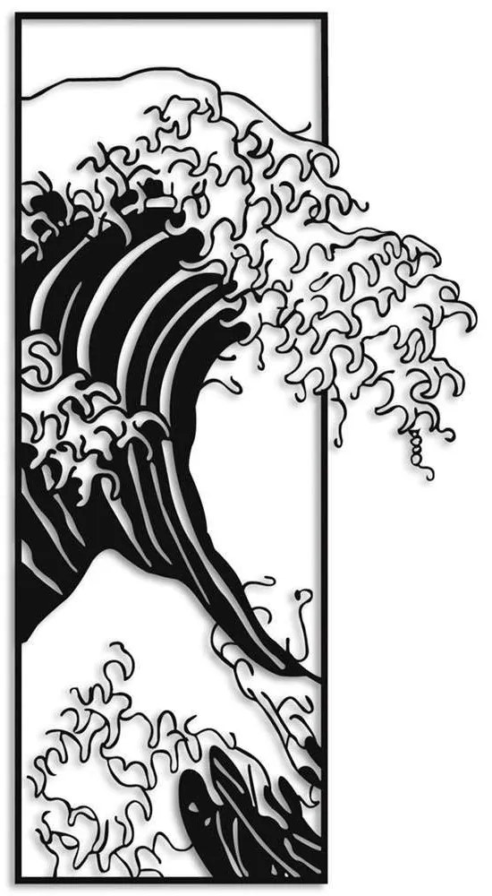Διακοσμητικό Τοίχου Waves 891TNL3322 34x62cm Black Wallity Metal