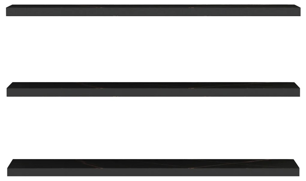 ΣΕΤ 3 ΡΑΦΙΑ ΤΟΙΧΟΥ CASSIUS HM8966.13 ΜΕΛΑΜΙΝΗ ΣΕ ΜΑΥΡΟ ΜΑΡΜΑΡΟ 60x14,5 εκ