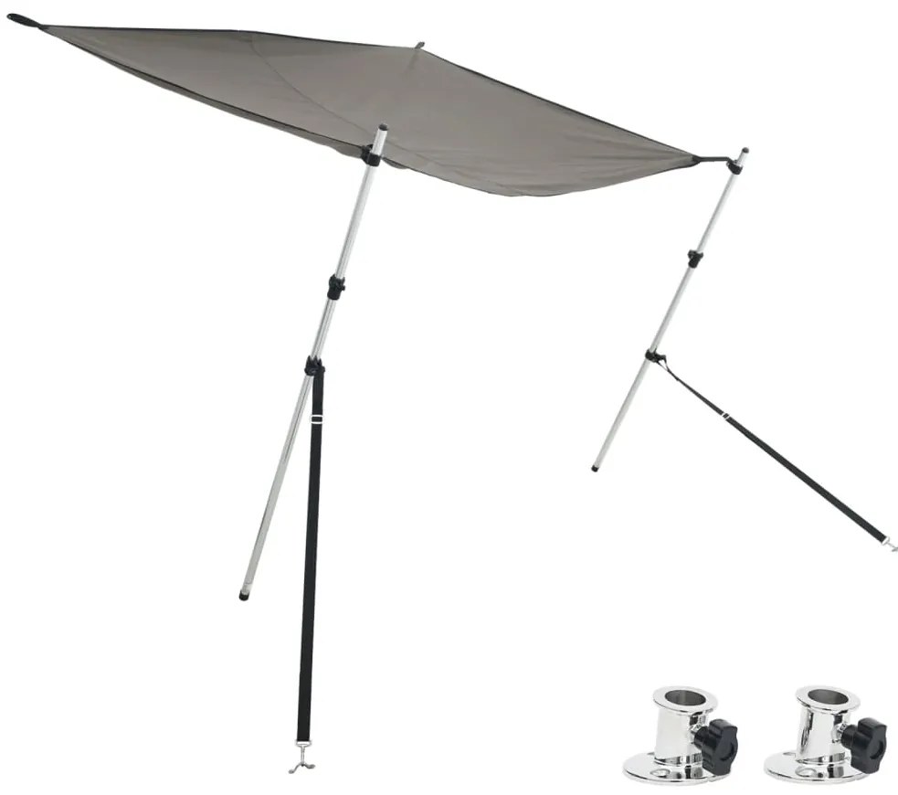 vidaXL Επέκταση Σκιάστρου Σχήμα Τ Ανθρακί 174x205x(115-194) εκ.