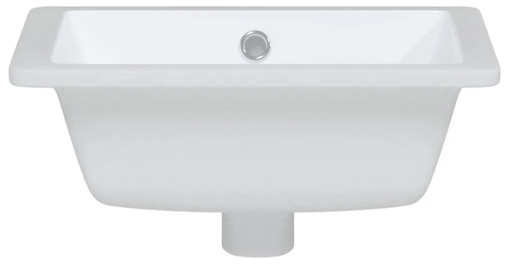 vidaXL Νιπτήρας Μπάνιου Ορθογώνιος Λευκός 39x30x18,5 εκ. Κεραμικός