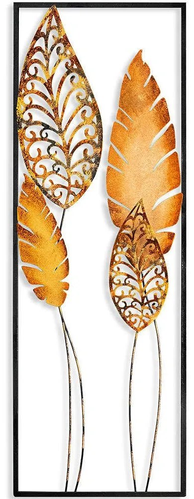 Διακοσμητικό Τοίχου Nezgep 930DYU1182 32x90cm Gold-Rust Wallity Μέταλλο