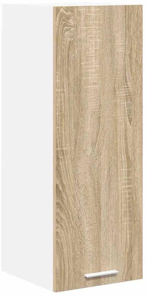 vidaXL Κρεμαστό ντουλάπι με πόρτα Riga 2 pcs Σομόνα Δρυς και Λευκό