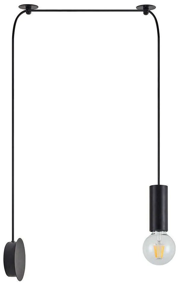 Φωτιστικό Τοίχου Adept Tube 77-8809 20x11x300cm 1xE27 60W Black Homelighting