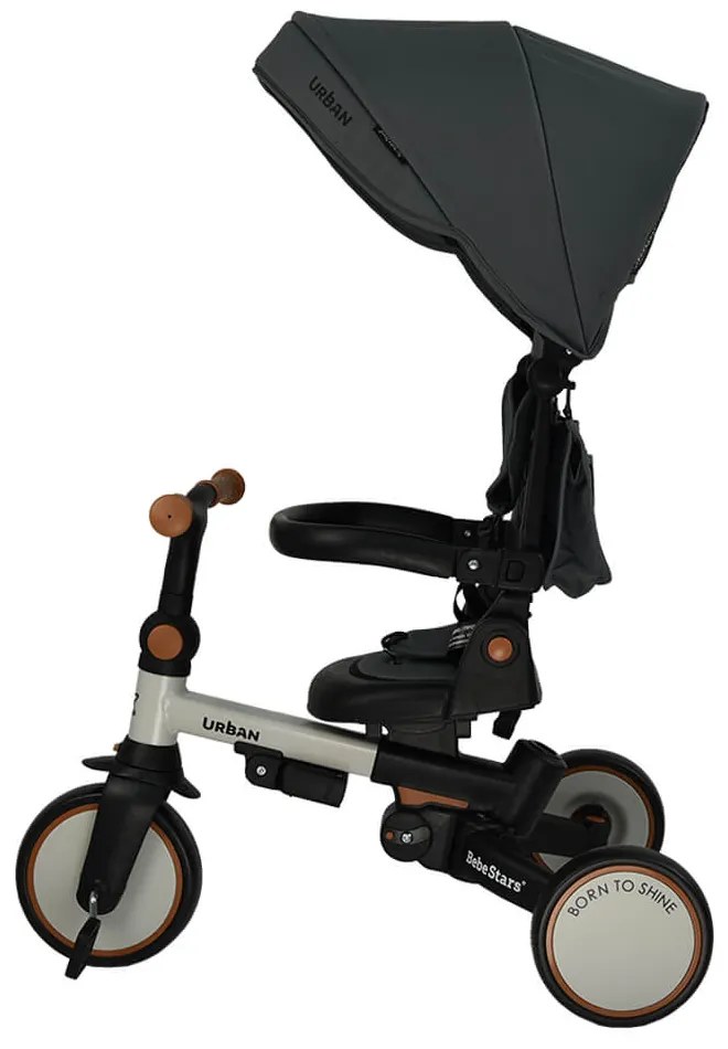 Ποδηλατάκι τρίκυκλο 7 σε 1 Urban Grey Bebe Stars
