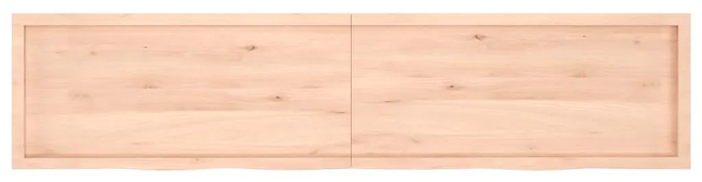 vidaXL Πάγκος Μπάνιου 220 x 50 x (2-6) εκ. από Ακατέργαστο Μασίφ Ξύλο