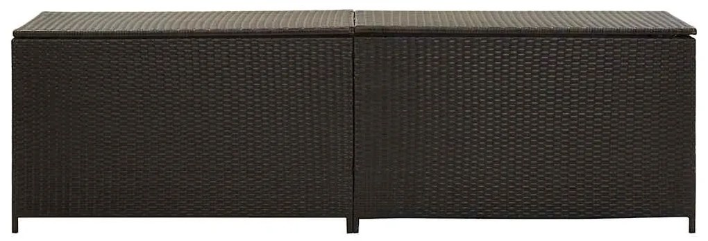 vidaXL Κουτί Αποθήκευσης Κήπου Καφέ 200x50x60 εκ. από Συνθετικό Ρατάν