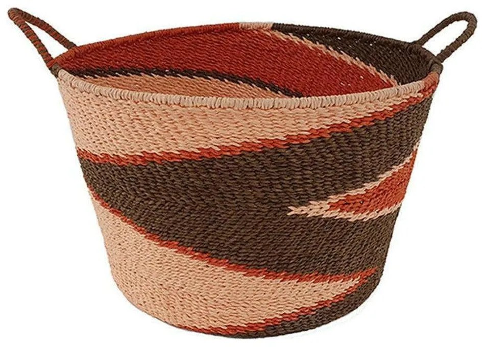 Καλάθι Με Λαβές Boho 00.06.68021 Φ38,5x25,5cm Ψάθινο Multi Mat