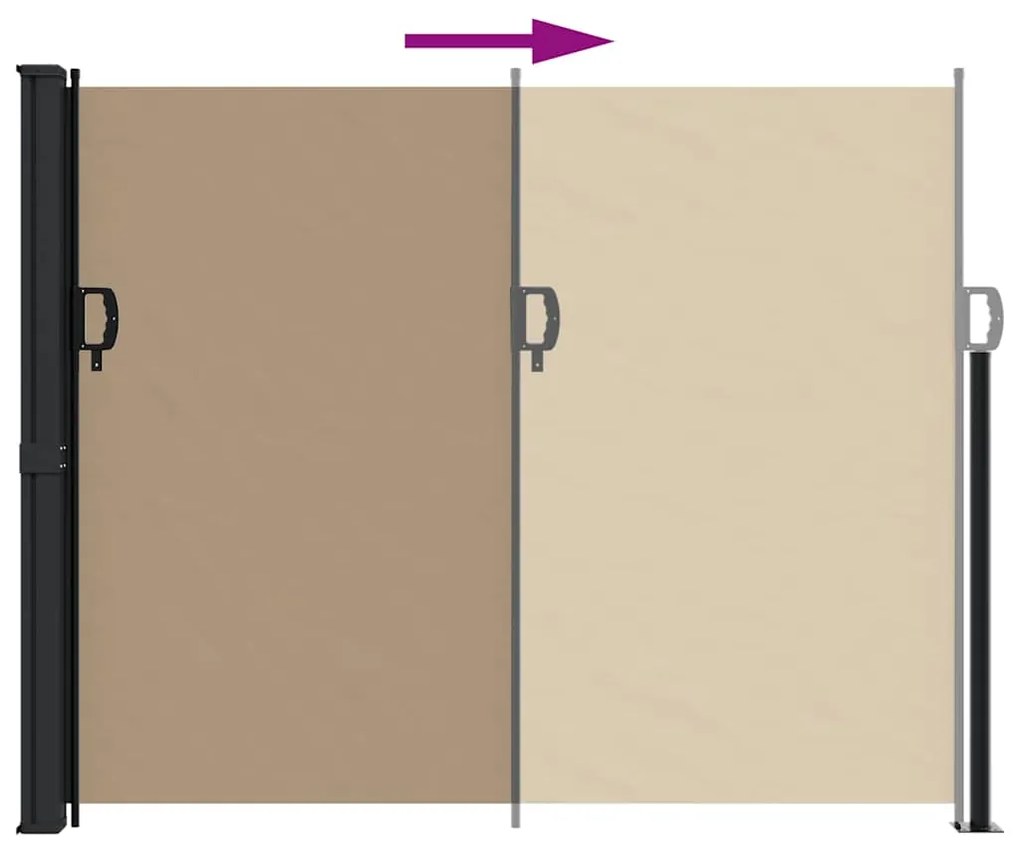 vidaXL Σκίαστρο Πλαϊνό Συρόμενο Taupe 160 x 600 εκ.