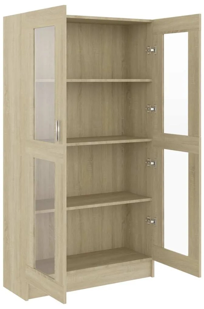 vidaXL Βιτρίνα Χρώμα Sonoma Δρυς 82,5 x 30,5 x 150 εκ. Επεξ. Ξύλο
