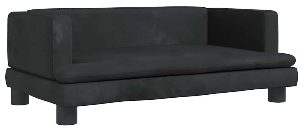 vidaXL Καναπές Παιδικός Μαύρο 80 x 45 x 30 εκ. από Βελούδο